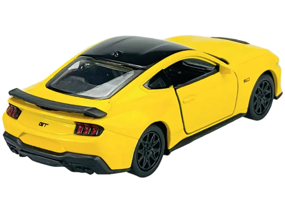 2024 Ford Mustang GT 5.0 Yellow with Black Top "NEX Models" Series 1/25 Diecast Model Car