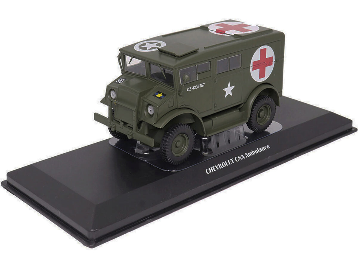 Chevrolet C8A Ambulance Olive Drab "United States Army" 1/43 Diecast Model