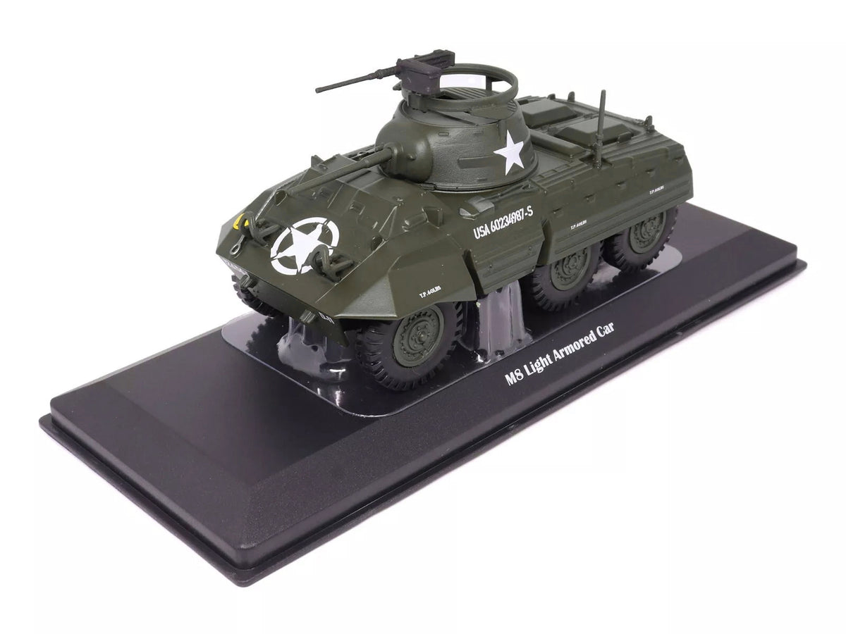 M8 Light Armored Car Olive Drab "United States Army" 1/43 Diecast Model