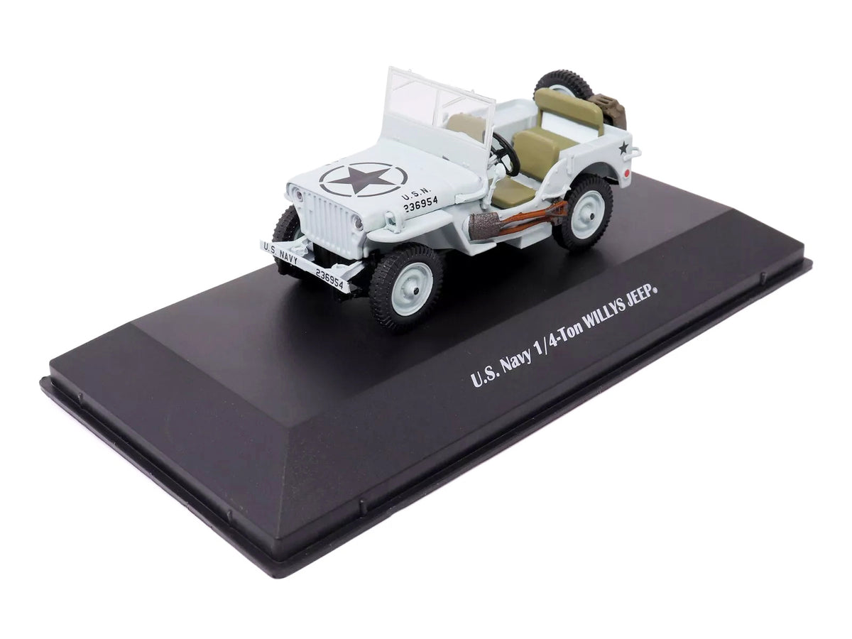 Willys Jeep 1/4-Ton Car Light Blue "United States Navy" 1/43 Diecast Model