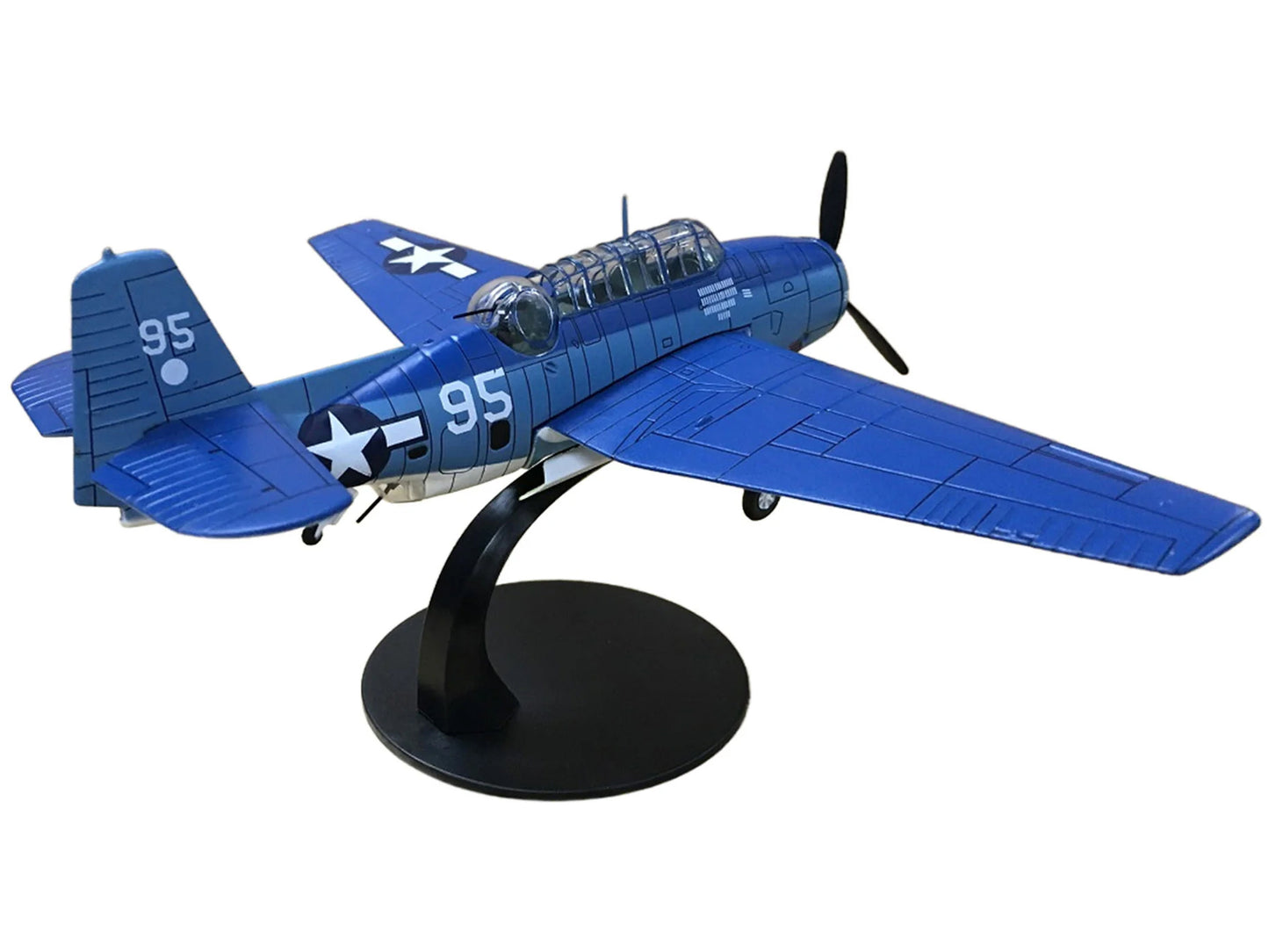 Grumman TBF Avenger Bomber Aircraft "White 95 USS Hornet" (1944) United States Navy 1/72 Diecast Model