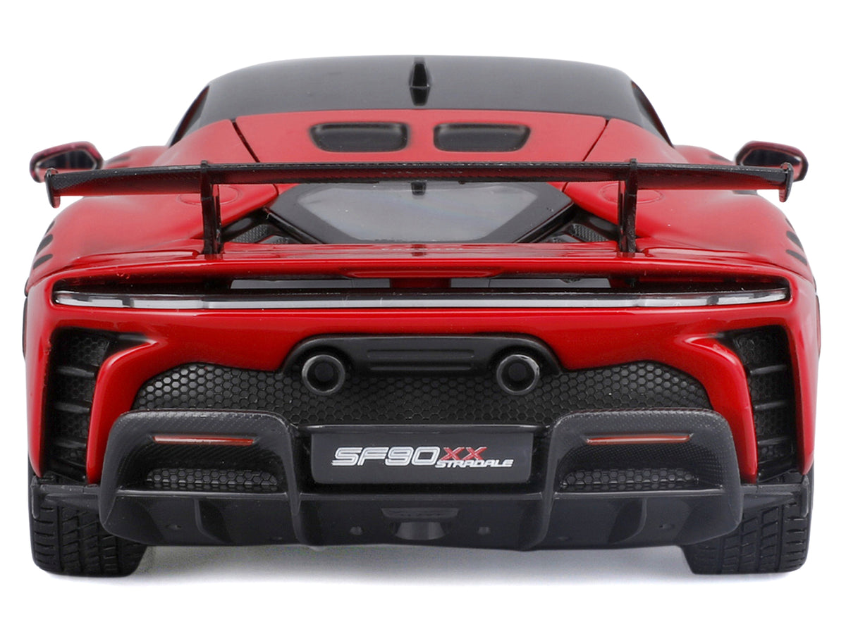 Ferrari SF90 XX Stradale Red with Black Top "Race and Play" Series 1/24 Diecast Model Car