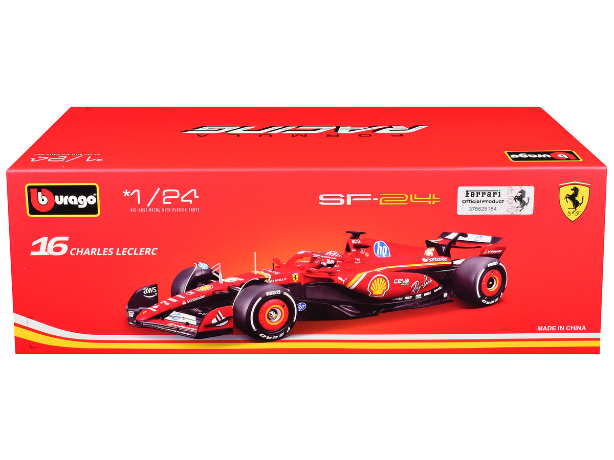 Ferrari SF-24 #16 Charles Leclerc Formula One F1 World Championship (2024) "Formula Racing" Series 1/24 Diecast Model Car