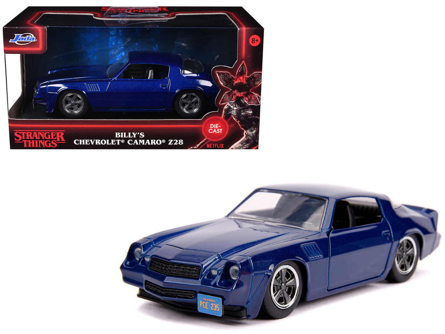 Billy's Chevrolet Camaro Z28 Metallic Dark Blue "Stranger Things" (2016) TV Series "Hollywood Rides" 1/32 Diecast Model Car