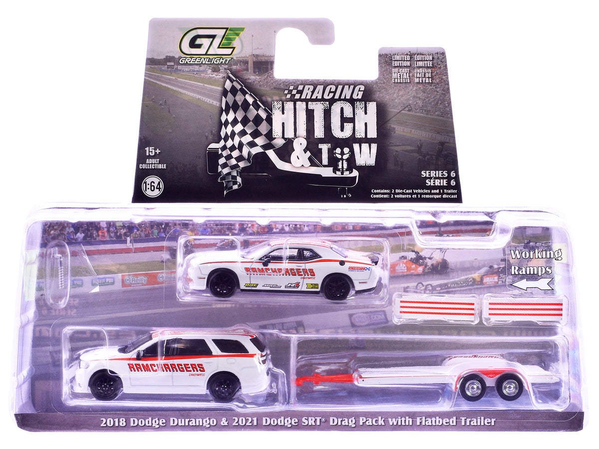 "Racing Hitch & Tow" Series #6 Set of 3 pieces 1/64 Diecast Model Cars