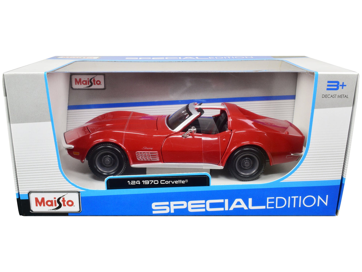 1970 Chevrolet Corvette Convertible Red 1/24 Diecast Model Car