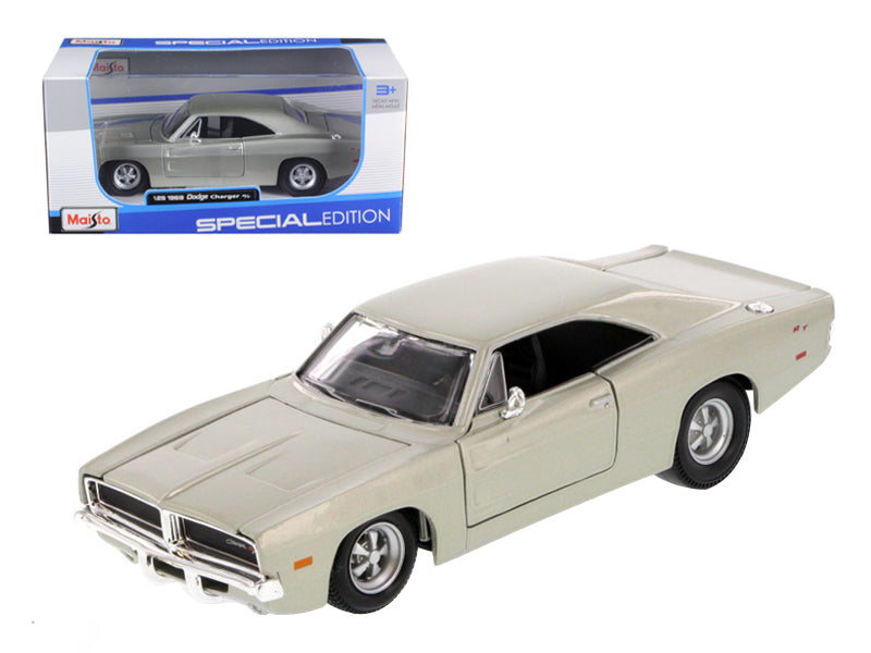 1969 Dodge Charger R/T Hemi Silver 1/25 Diecast Car Model