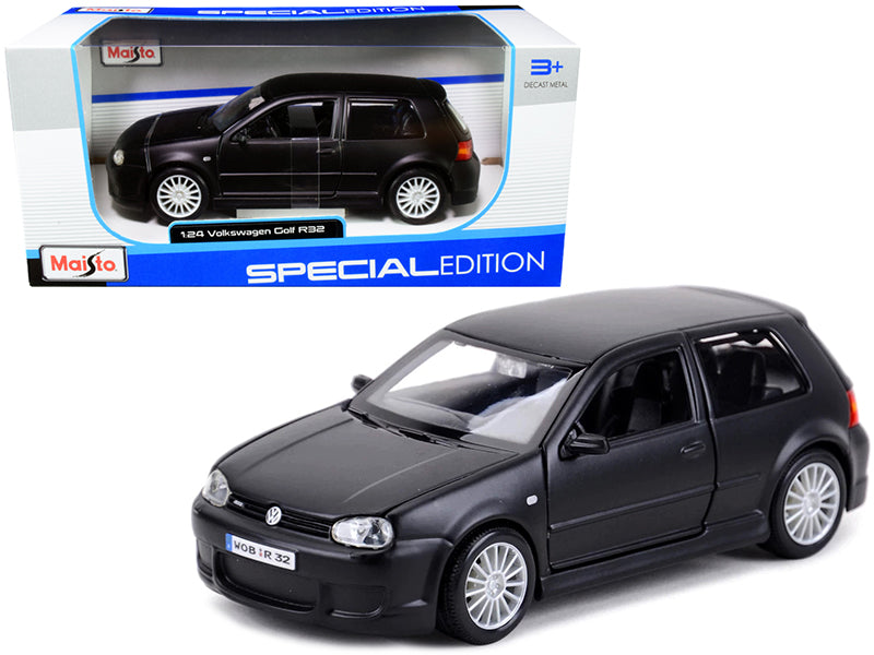 Volkswagen Golf R32 Matt Black "Special Edition" Series 1/24 Diecast Model Car