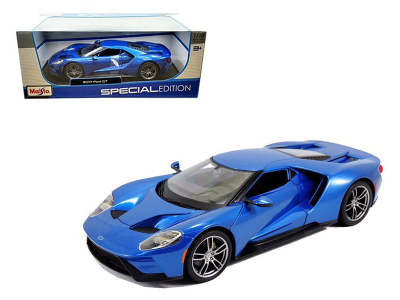 2017 Ford GT Blue Metallic 1/18 Diecast Model Car