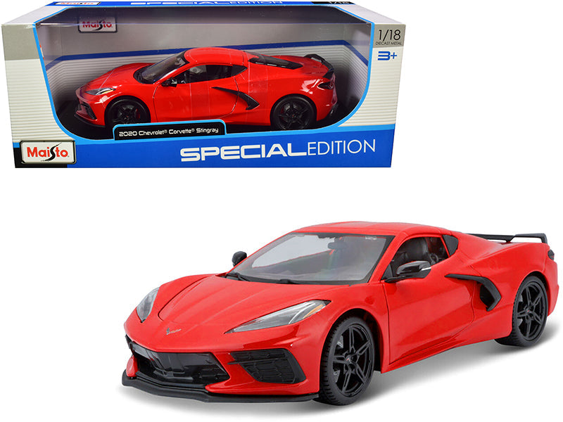 2020 Chevrolet Corvette Stingray C8 Red 1/18 Diecast Model Car