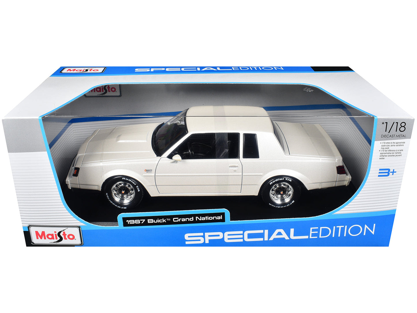 1987 Buick Grand National White Metallic "Special Edition" Series 1/18 Diecast Model Car