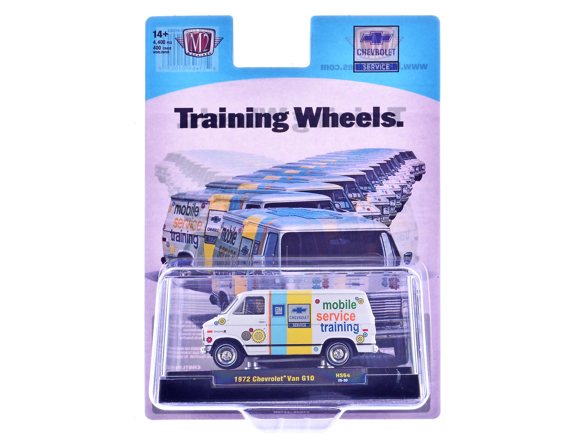 1972 Chevrolet G10 Van "Chevrolet Mobile Service Training" White with Graphics Limited Edition to 4400 pieces Worldwide 1/64 Diecast Model Car