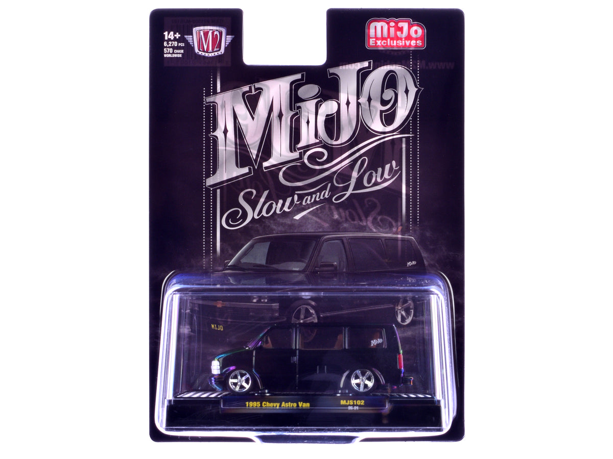 1995 Chevrolet Astro Van "Slow & Low" Black Limited Edition to 6720 pieces Worldwide 1/64 Diecast Model Car