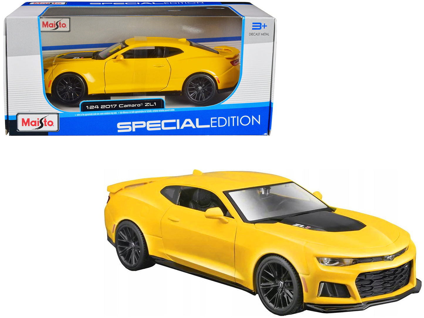 2017 Chevrolet Camaro ZL1 Yellow Metallic "Special Edition" 1/24 Diecast Model Car