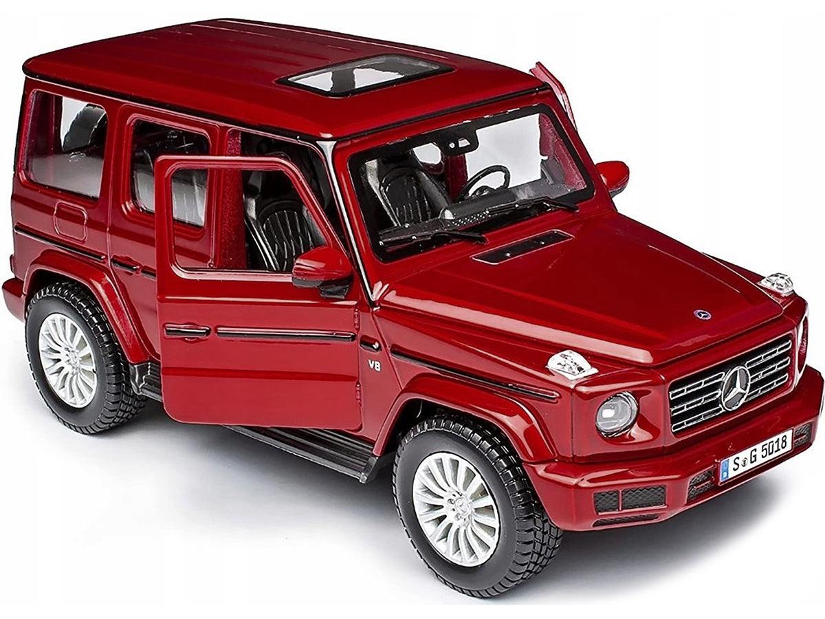 2019 Mercedes Benz G-Class with Sunroof Red Metallic 1/25 Diecast Model Car
