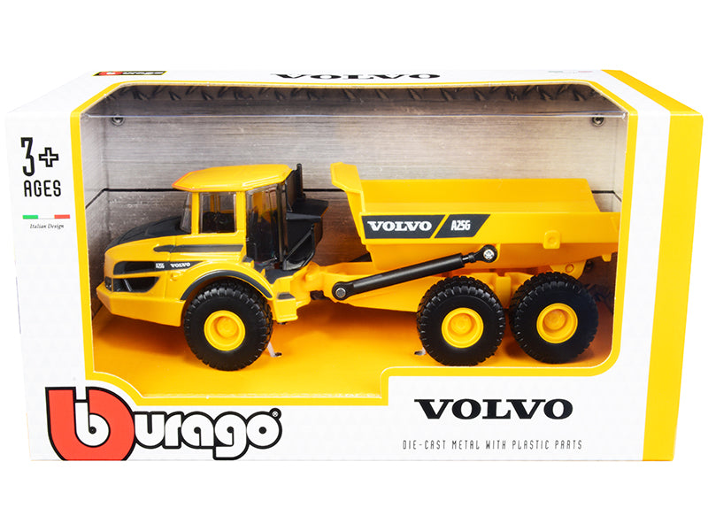 Volvo A25G Articulated Hauler Yellow 1/50 Diecast Model