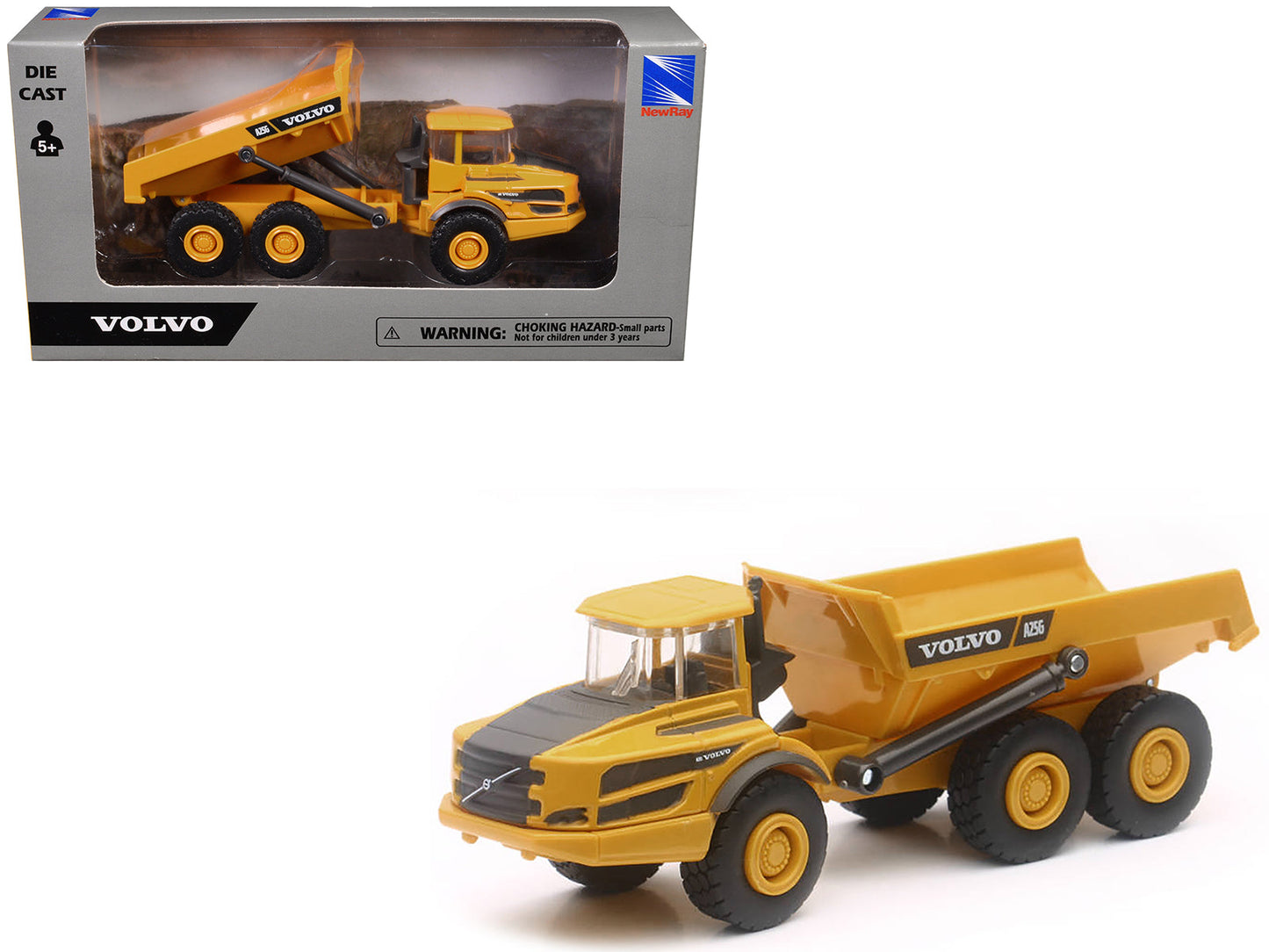 Volvo A25G Dump Truck Yellow Diecast Model