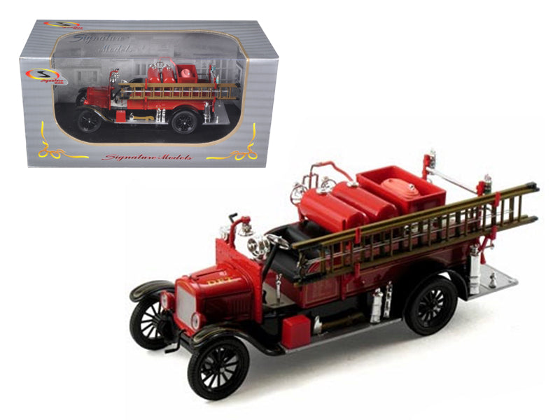 1926 Ford Model T Fire Engine Red and Black 1/32 Diecast Model