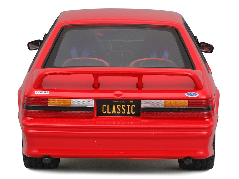 1993 Ford Mustang SVT Cobra Red "Classic Muscle" "Maisto Design" Series 1/24 Diecast Model Car