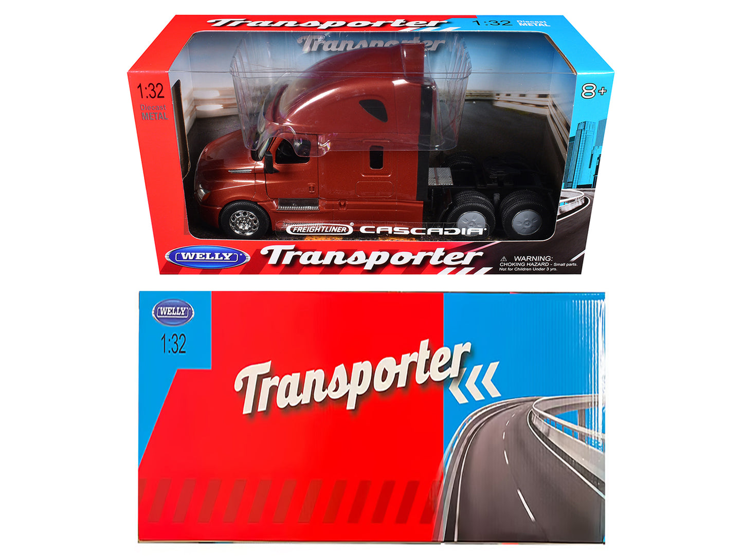 Freightliner Cascadia Truck Copper Metallic "Transporter" Series 1/32 Diecast Model