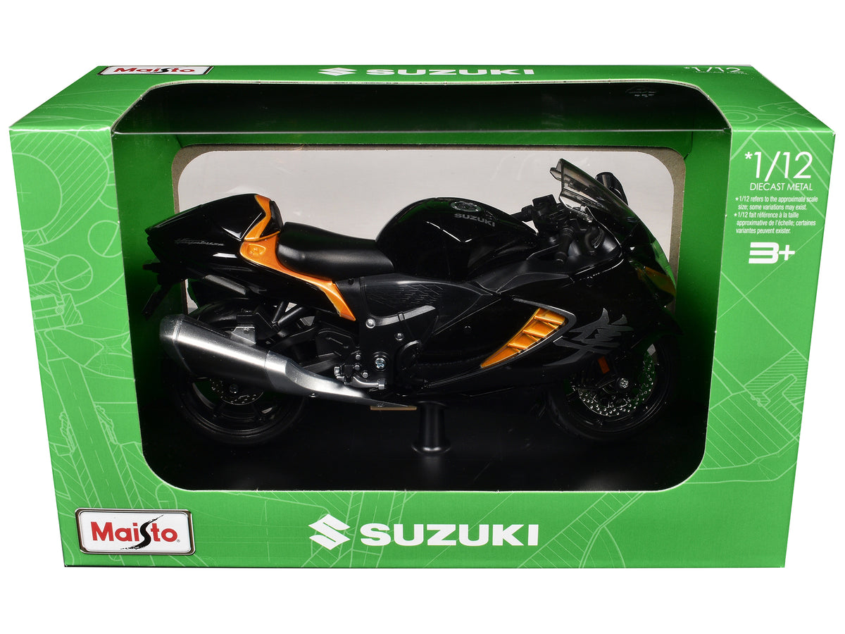 2022 Suzuki Hayabusa Black Metallic 1/12 Diecast Motorcycle Model