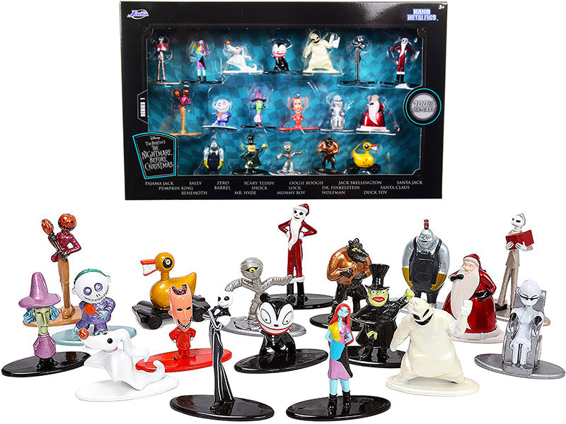 Tim Burton's "The Nightmare Before Christmas" Set of 18 Diecast Figurines "Nano Metalfigs" Series