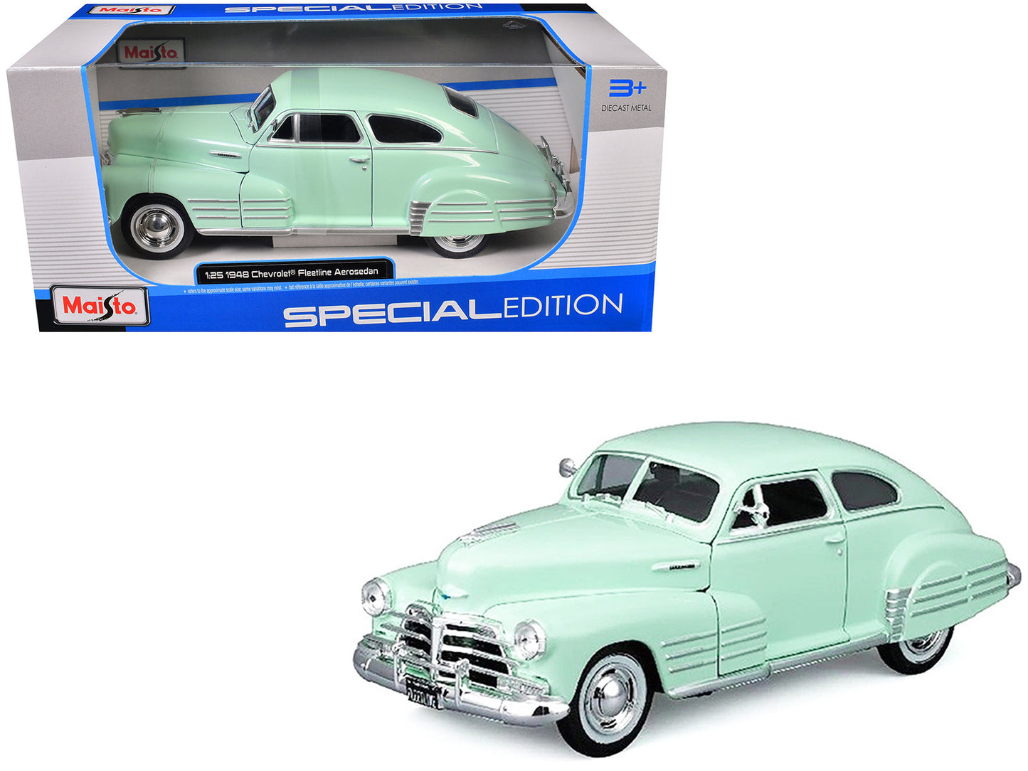 1948 Chevrolet Fleetline Aerosedan Light Green "Special Edition" Series 1/25 Diecast Model Car