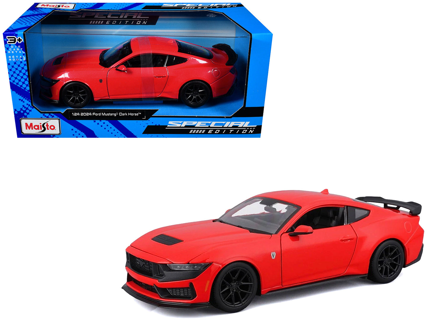 2024 Ford Mustang Dark Horse Red "Special Edition" Series 1/24 Diecast Model Car