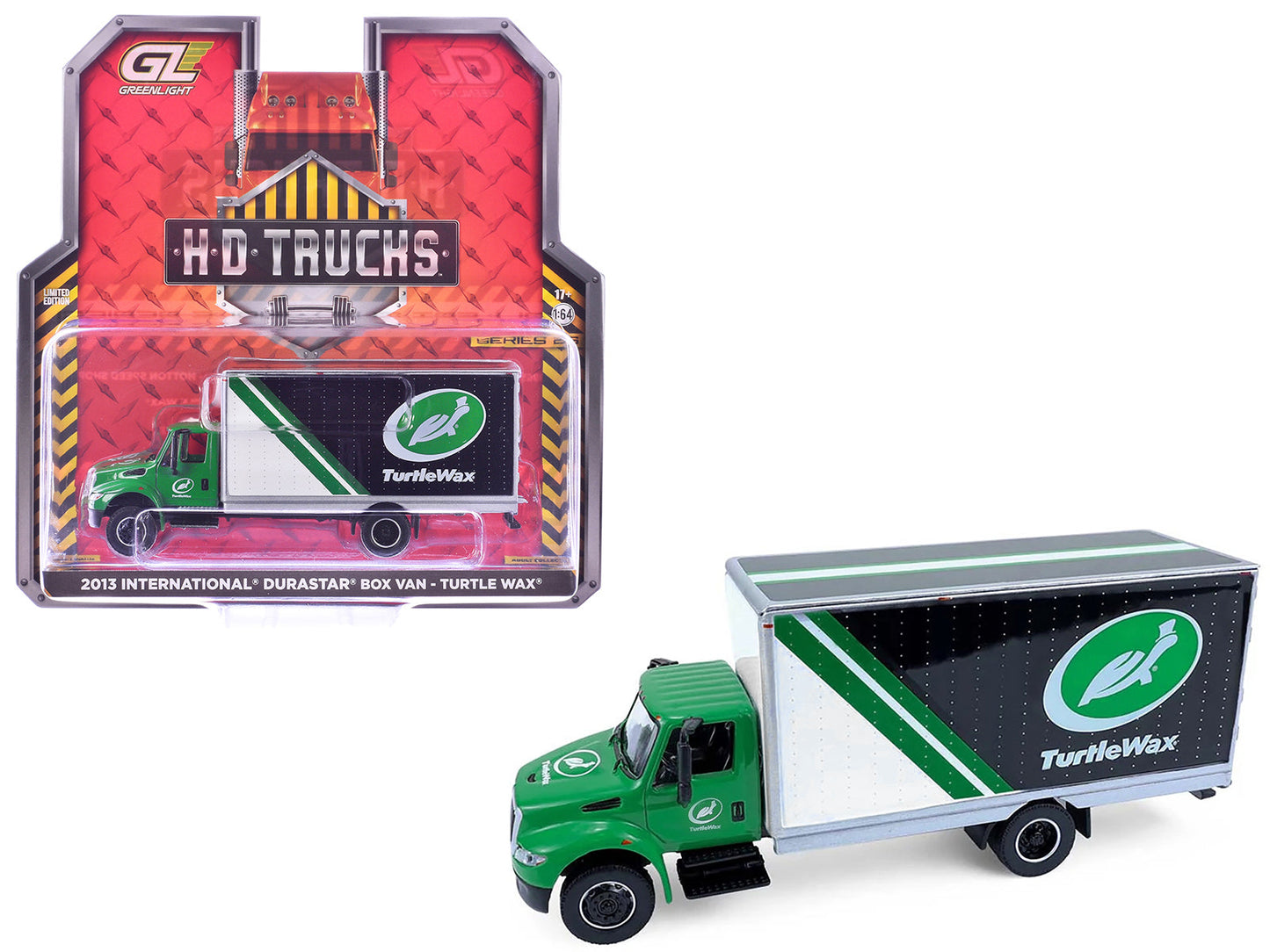 2013 International Durastar Box Van "Turtle Wax" Green "H.D. Trucks" Series 26 1/64 Diecast Model Car