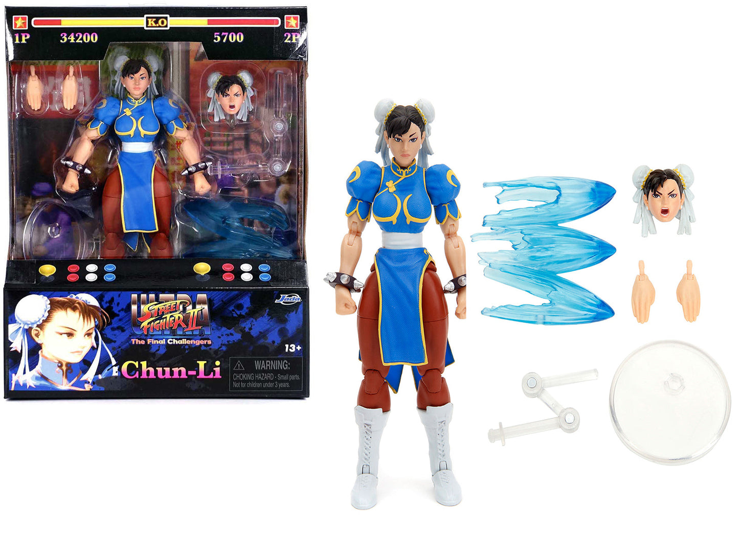 Chun-Li 6" Moveable Figure with Accessories and Alternate Head and Hands "Ultra Street Fighter II: The Final Challengers" (2017) Video Game model