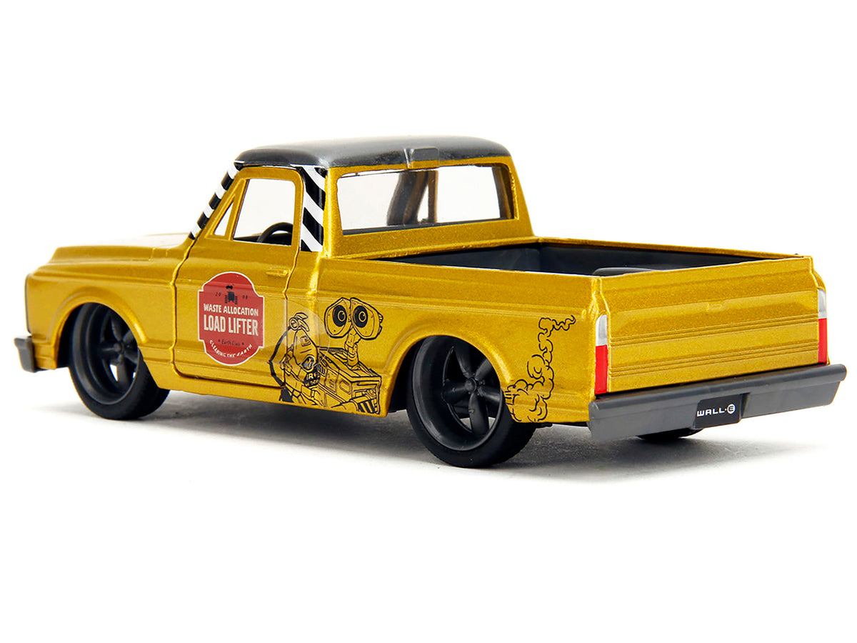 1972 Chevrolet Cheyenne Pickup Truck Gold Metallic with Gray Top "Wall-E" (2008) Movie "Hollywood Rides" Series 1/32 Diecast Model Car