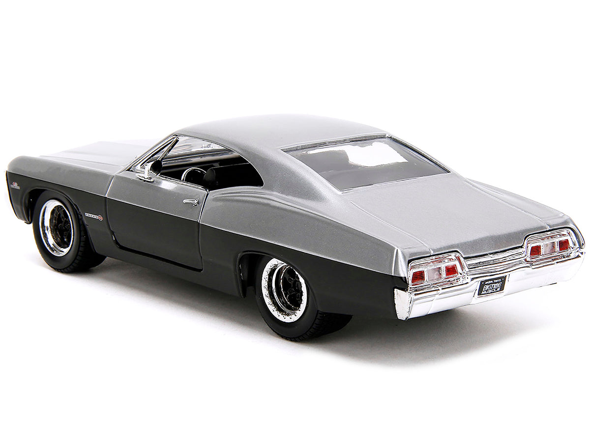 1967 Chevrolet Impala SS Silver Metallic and Black "Bigtime Muscle" Series 1/24 Diecast Model Car