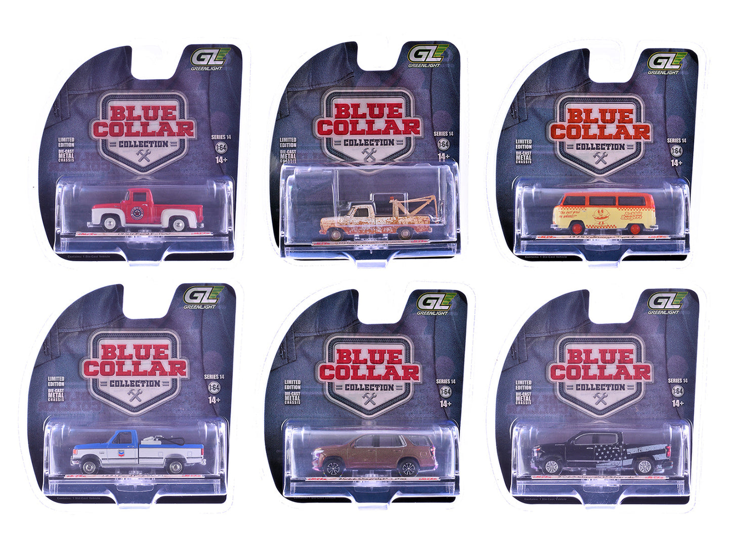 "Blue Collar Collection" Series 14 Set of 6 pieces 1/64 Diecast Model Cars