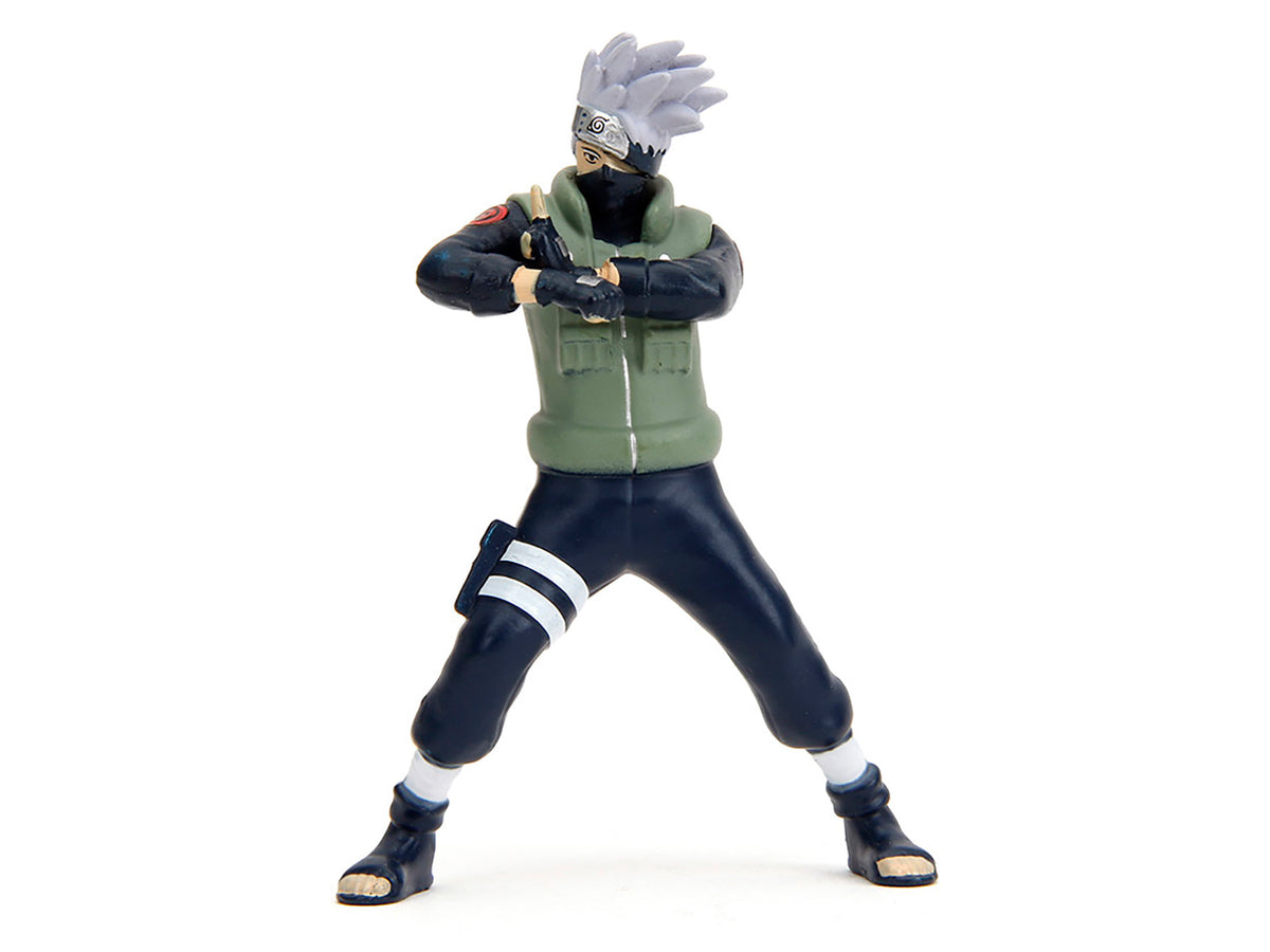 1993 Mazda RX-7 Dark Blue with Graphics and Kakashi Hatake Diecast Figure "Naruto Shippuden" (2009-2017) TV Series "Anime Hollywood Rides" Series 1/24 Diecast Model Car