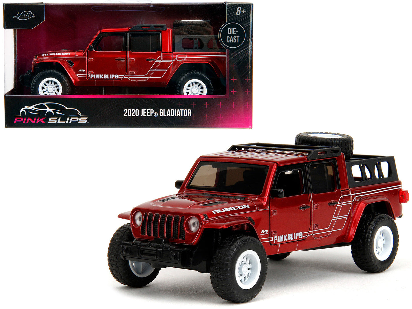 2020 Jeep Gladiator Pickup Truck Candy Red "Pink Slips" Series 1/32 Diecast Model Car