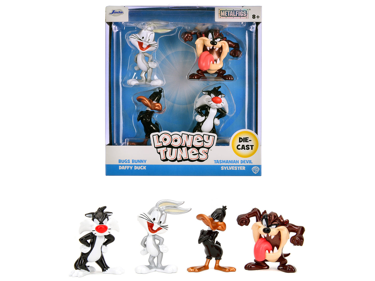 Set of 4 Diecast Figures "Looney Tunes" "Metalfigs" Series Diecast Models