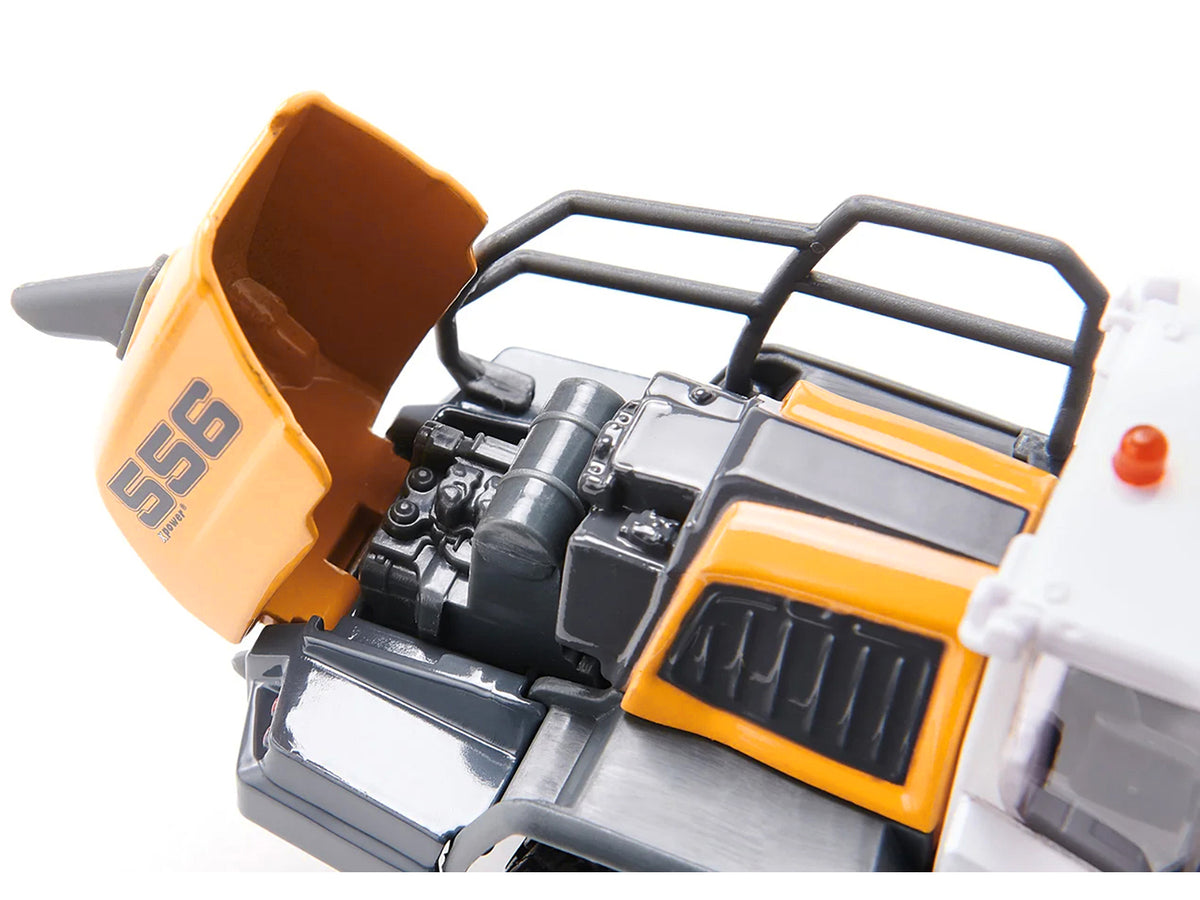 Liebherr L556 Wheel Loader Yellow with White Cabin 1/50 Diecast Model