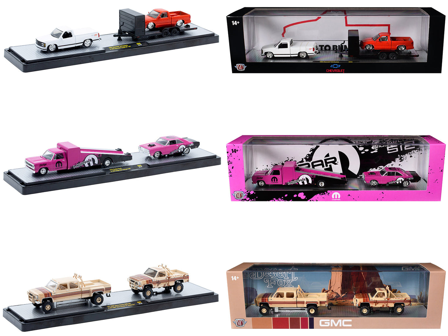 Auto Haulers Set of 3 Trucks Release 95 Limited Edition to 6000 pieces Worldwide 1/64 Diecast Model Cars