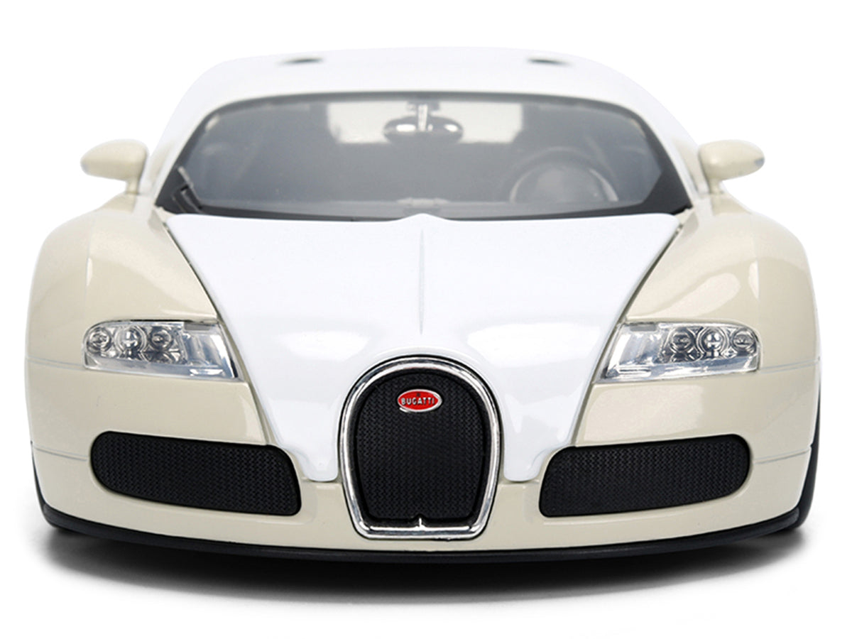2011 Bugatti Veyron White and Tan "Furious 7" (2015) Movie "25 Years of Fast & Furious" Series 1/24 Diecast Model Car