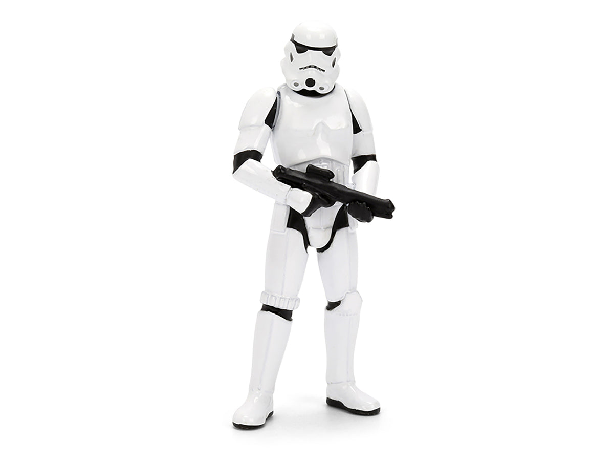 2021 Dodge Charger SRT Hellcat White with Graphics and Stormtrooper Figure "Star Wars" Franchise "Hollywood Rides" Series 1/24 Diecast Model Car