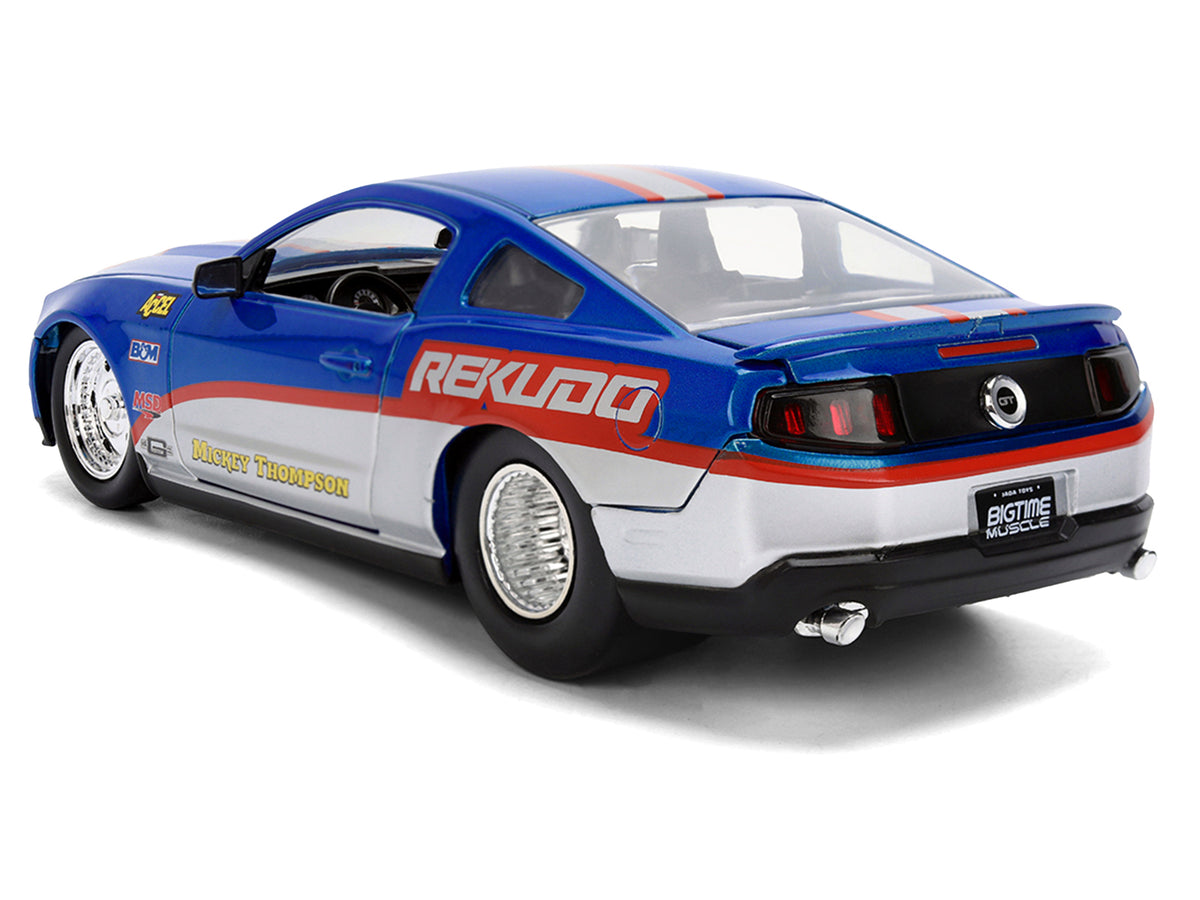 2010 Ford Mustang GT "Rekudo" Blue Metallic with Red and Silver Stripes "Bigtime Muscle" Series 1/24 Diecast Model Car