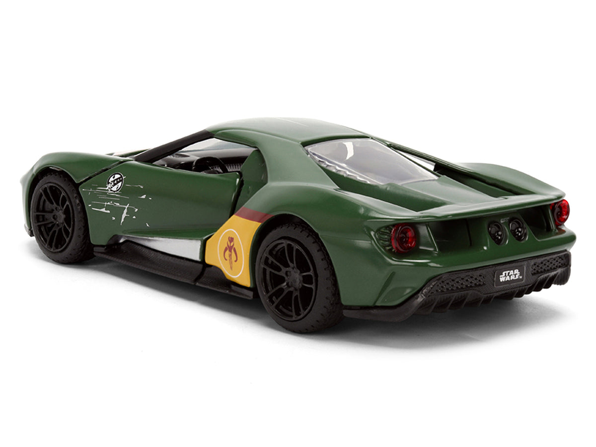 2017 Ford GT "Boba Fett" Livery Dark Green with Graphics "Star Wars" Franchise "Hollywood Rides" Series 1/32 Diecast Model Car