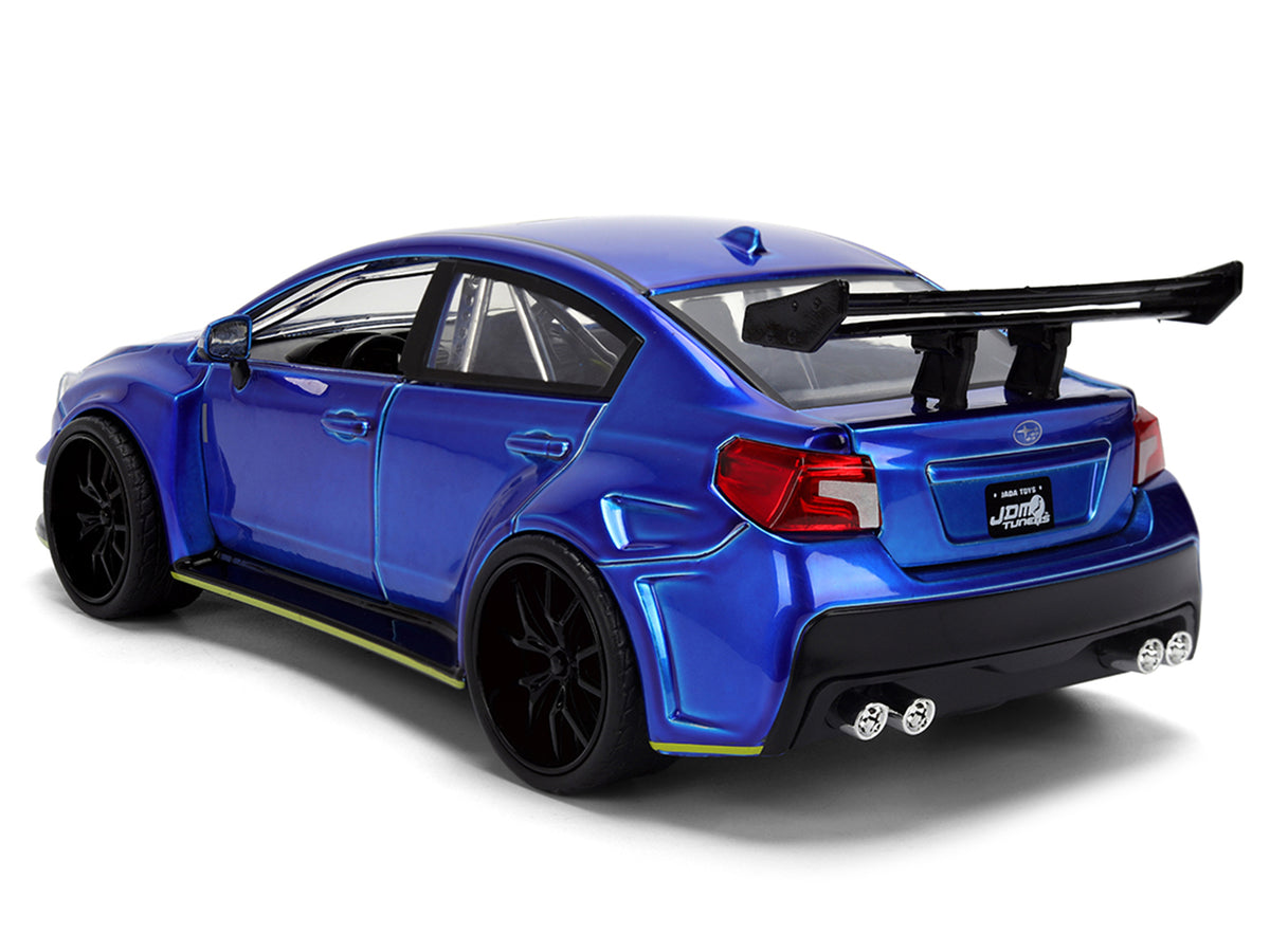 2016 Subaru WRX STI Widebody Blue Metallic "JDM Tuners" Series 1/24 Diecast Model Car
