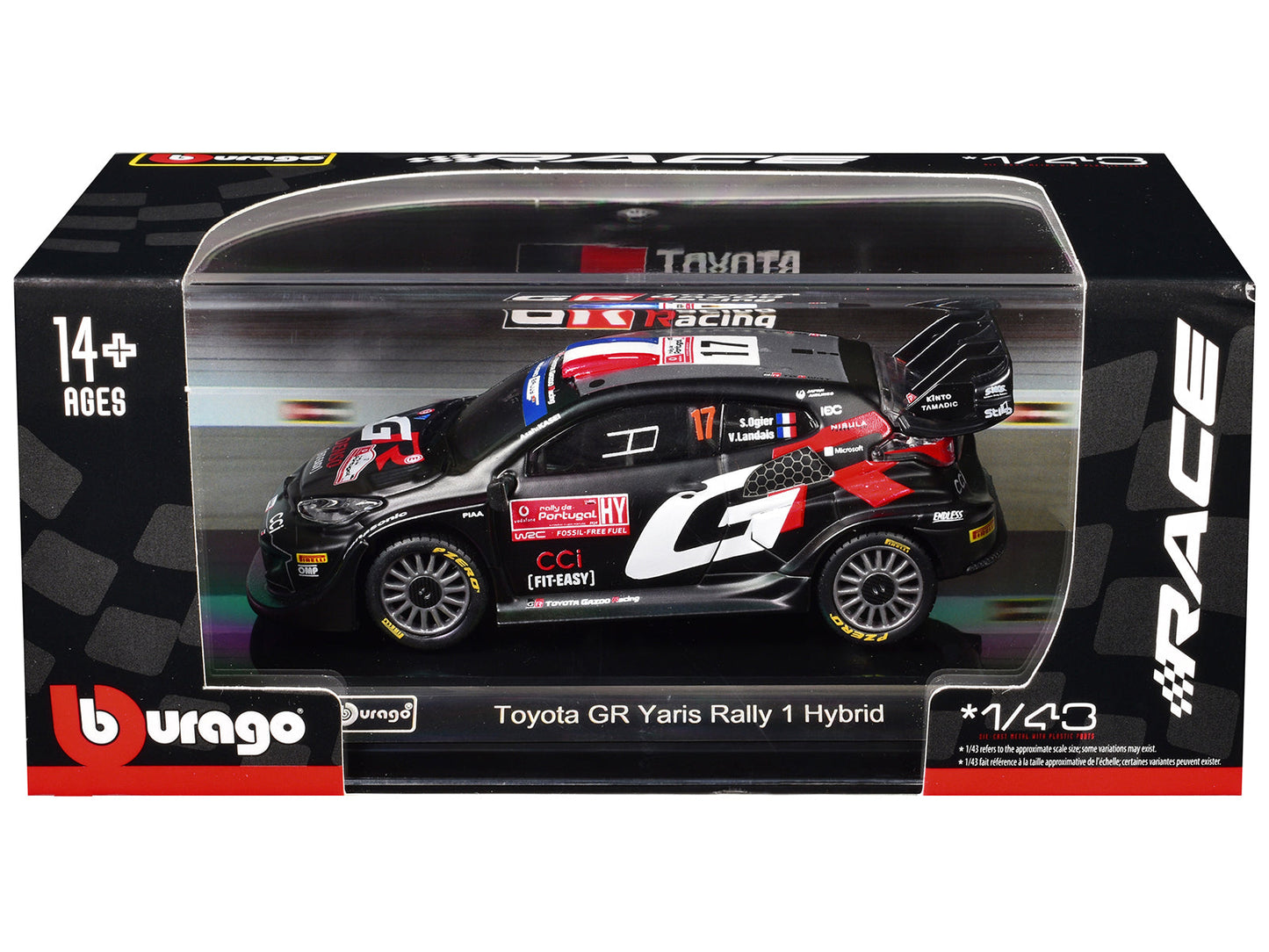 Toyota GR Yaris Rally1 Hybrid #17 Sebastien Ogier - Vincent Landais "Toyota Gazoo Racing WRT" "World Rally Championship" (2024) "Race" Series 1/43 Diecast Model Car