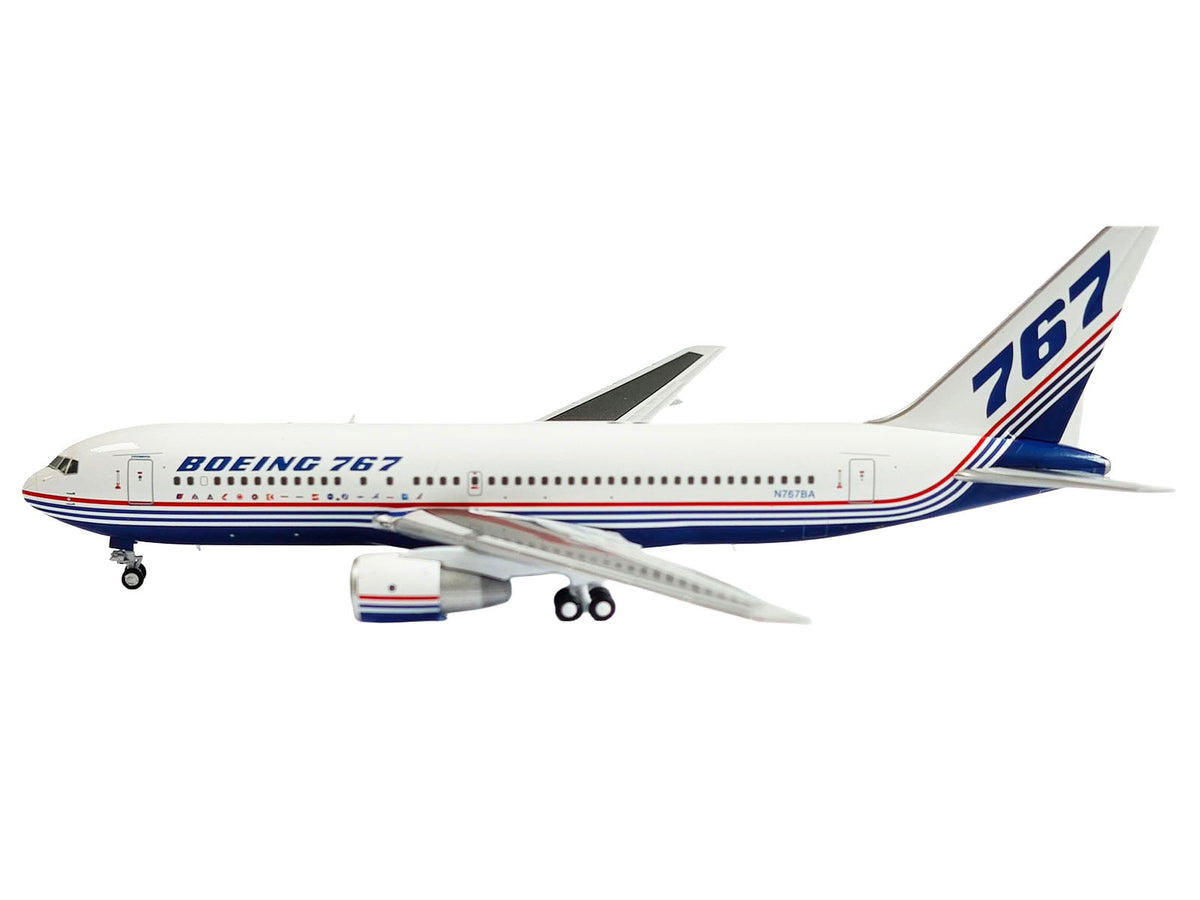 Boeing 767-200 Commercial Aircraft "Boeing House Livery" (N767BA) White with Blue and Red Stripes 1/400 Diecast Model