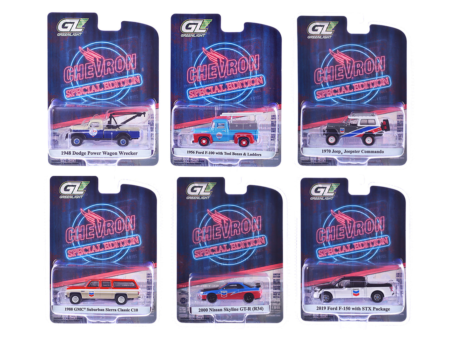 "Chevron Special Edition" Series 1 Set of 6 pieces 1/64 Diecast Model Cars