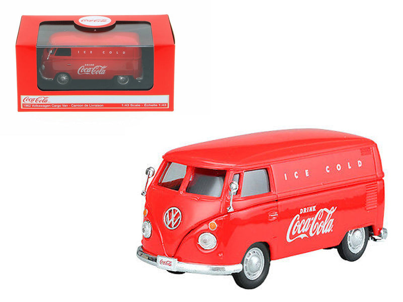 1962 Volkswagen Coca Cola Cargo Van Red 1/43 Diecast Model
