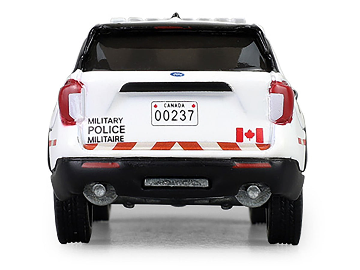 2024 Ford Police Interceptor Utility "Canada Military Police" White with Graphics "Hot Pursuit - Canada Special Edition" Series 1/64 Diecast Model Car