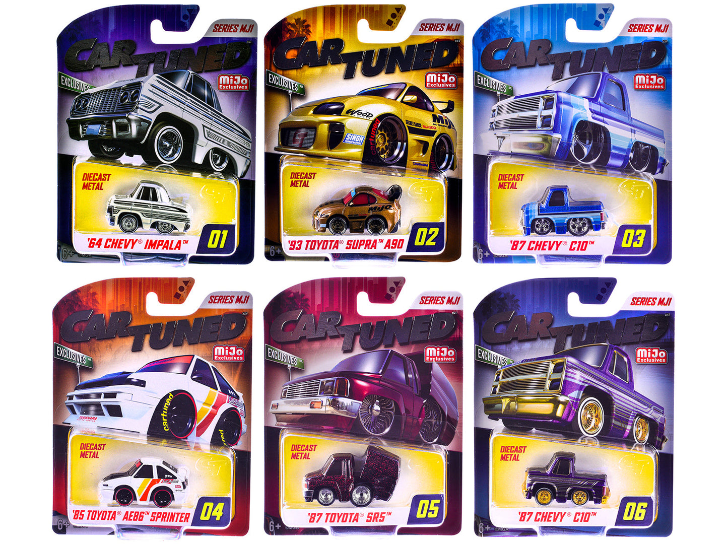 Mijo Exclusives Series MJ1 Set of 6 Pieces Diecast Model Cars