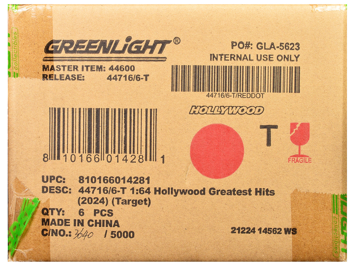 "Hollywood Greatest Hits" (2024) Set of 6 pieces 1/64 Diecast Model Cars